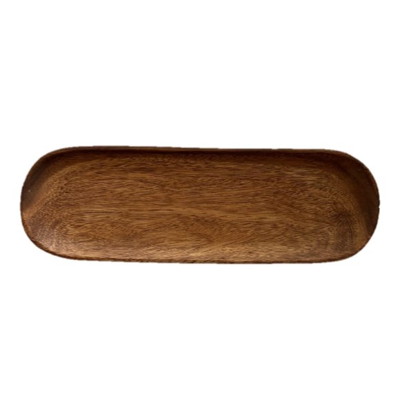 Pacific Merchants Acaciaware Wood Tray Catchall - Picture 1 of 10